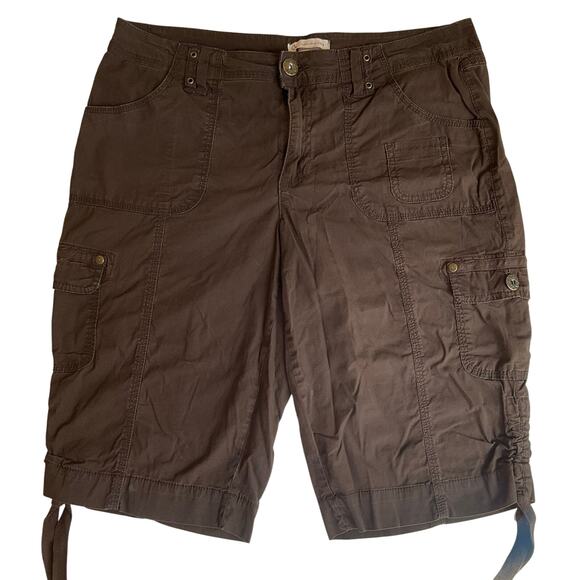 CB Mens Cargo Khaki Shorts size 10, Brown - Picture 1 of 9
